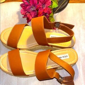 Steve Madden Tan Espadrille Sandals with Wide Straps